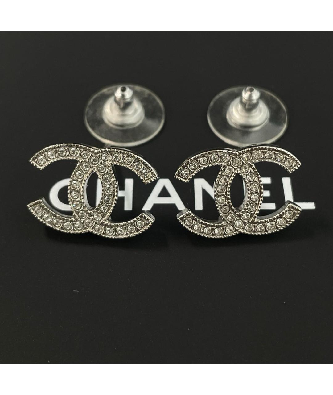 CHANEL Серебряные серьги, фото 3