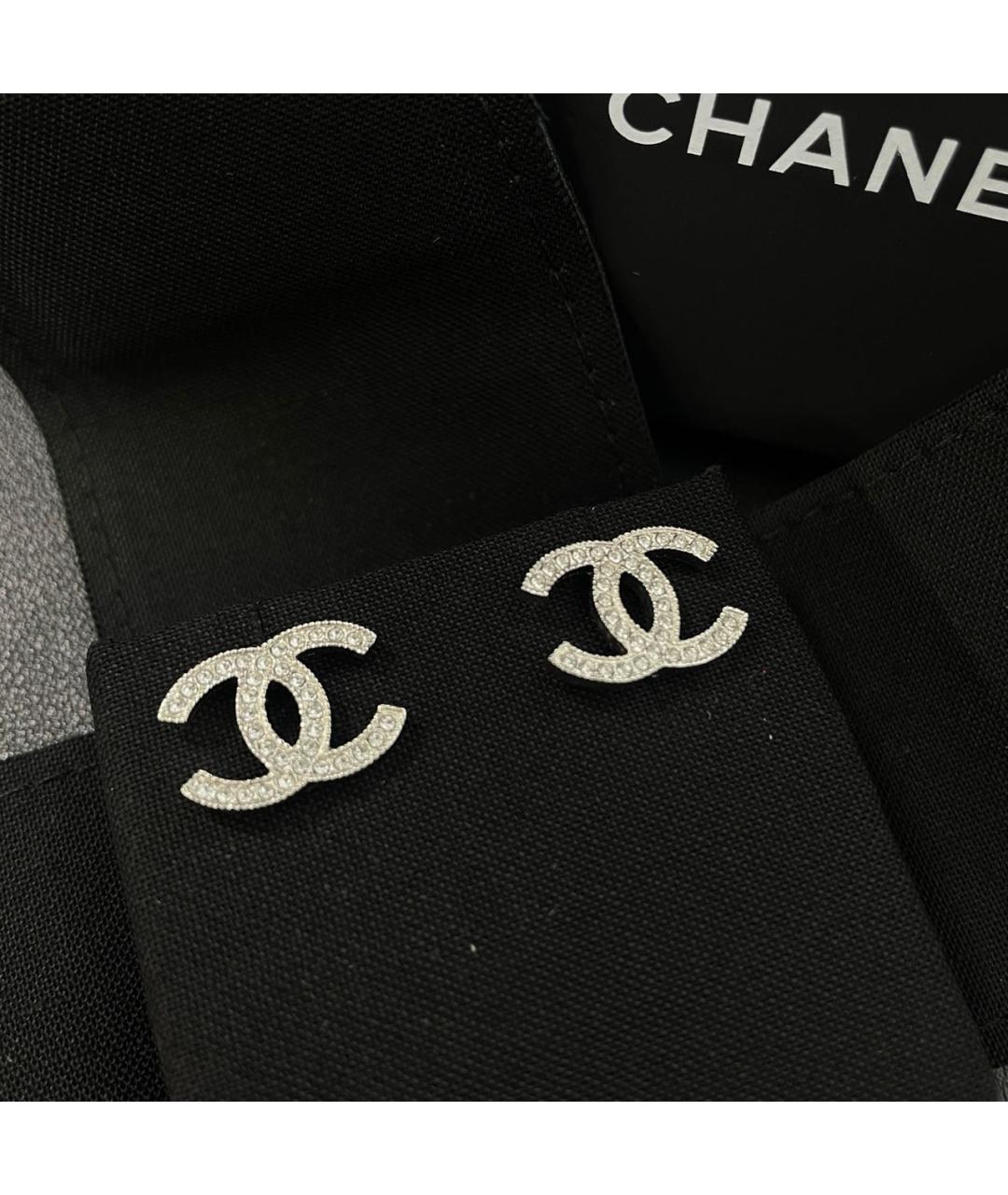 CHANEL Серебряные серьги, фото 2