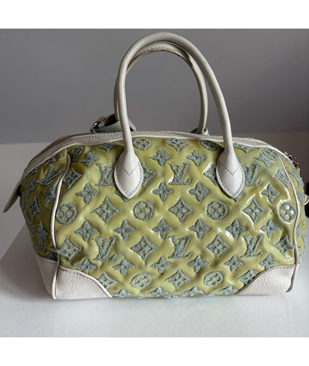 LOUIS VUITTON Белая кожаная сумка с короткими ручками, фото 3