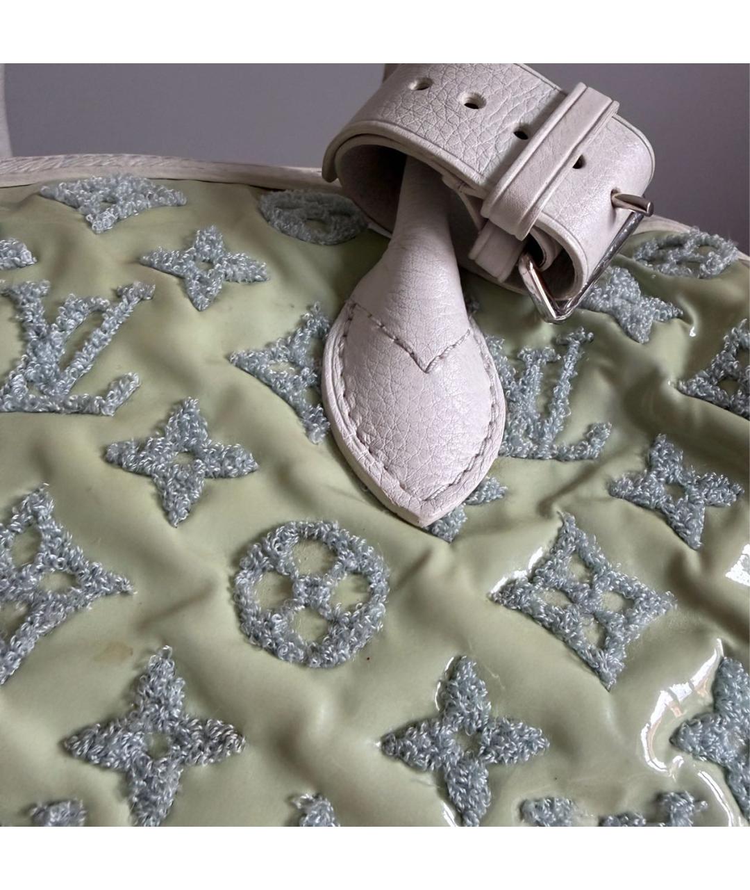 LOUIS VUITTON Белая кожаная сумка с короткими ручками, фото 8