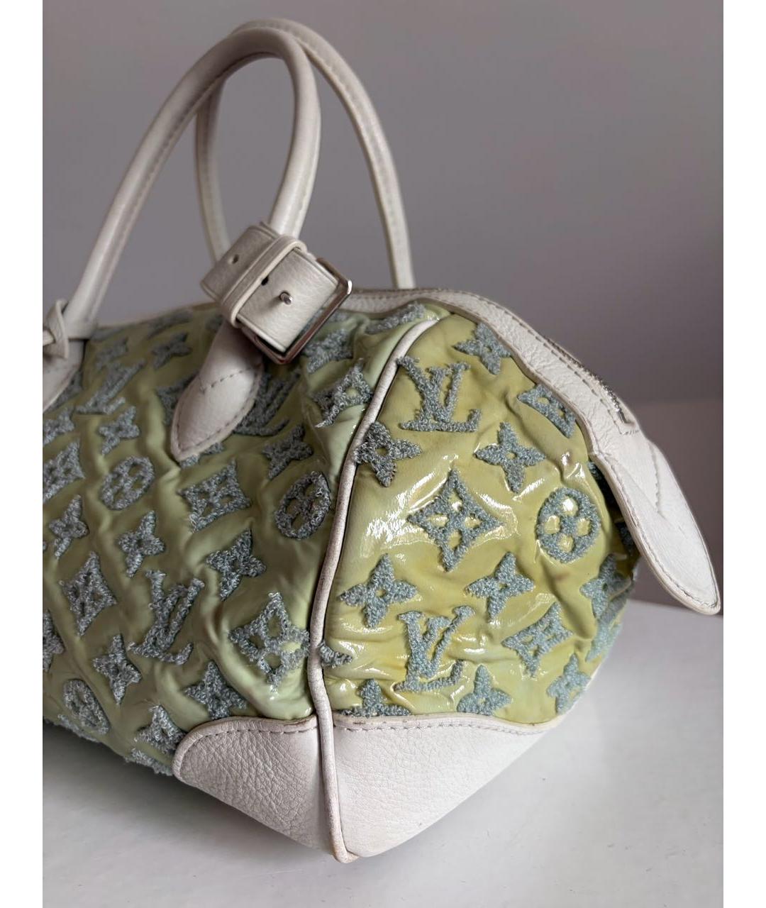 LOUIS VUITTON Белая кожаная сумка с короткими ручками, фото 2