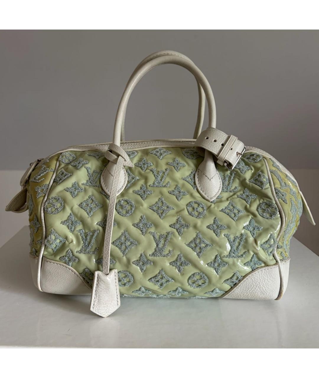 LOUIS VUITTON Белая кожаная сумка с короткими ручками, фото 9
