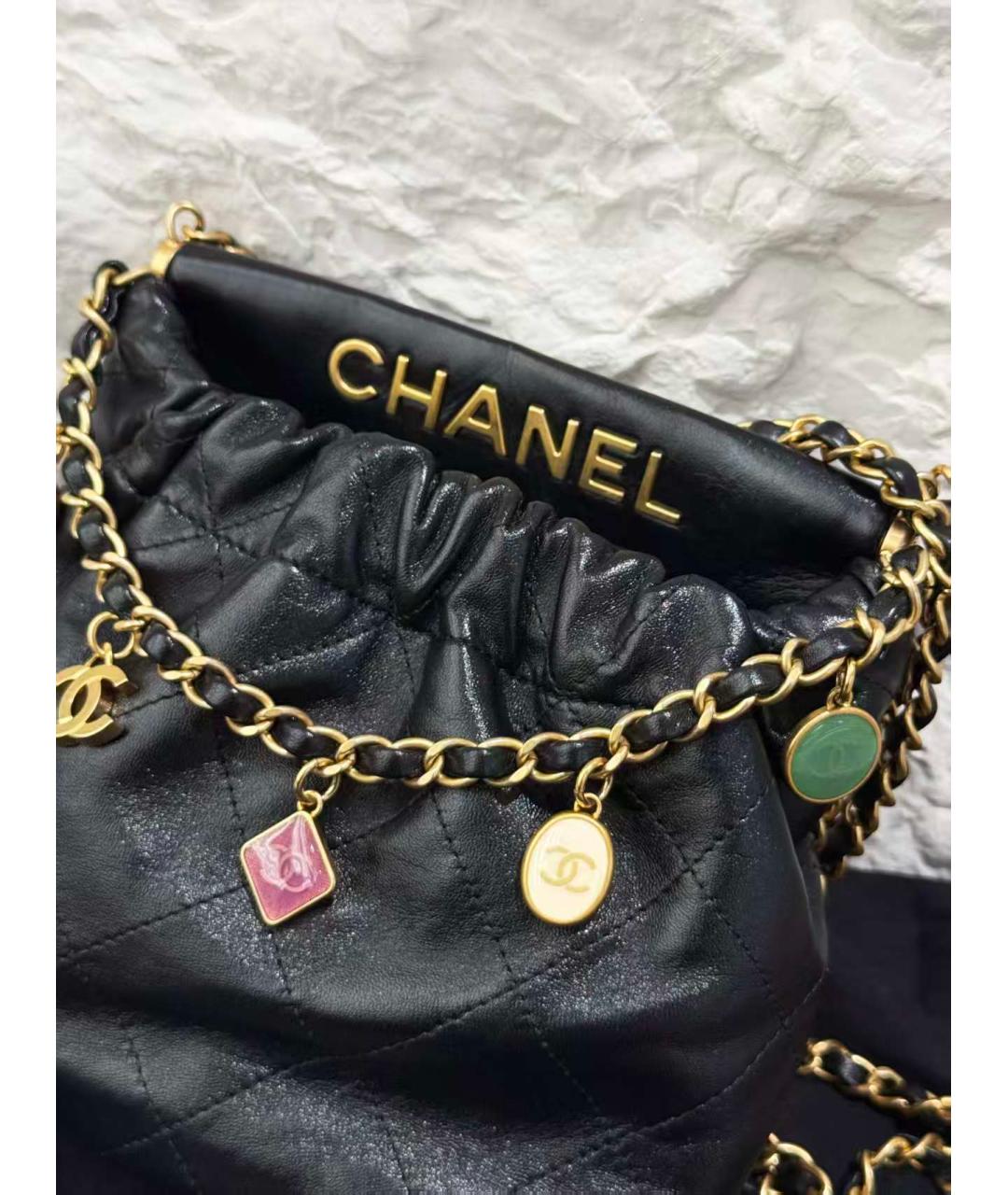 CHANEL Черная кожаная сумка через плечо, фото 4