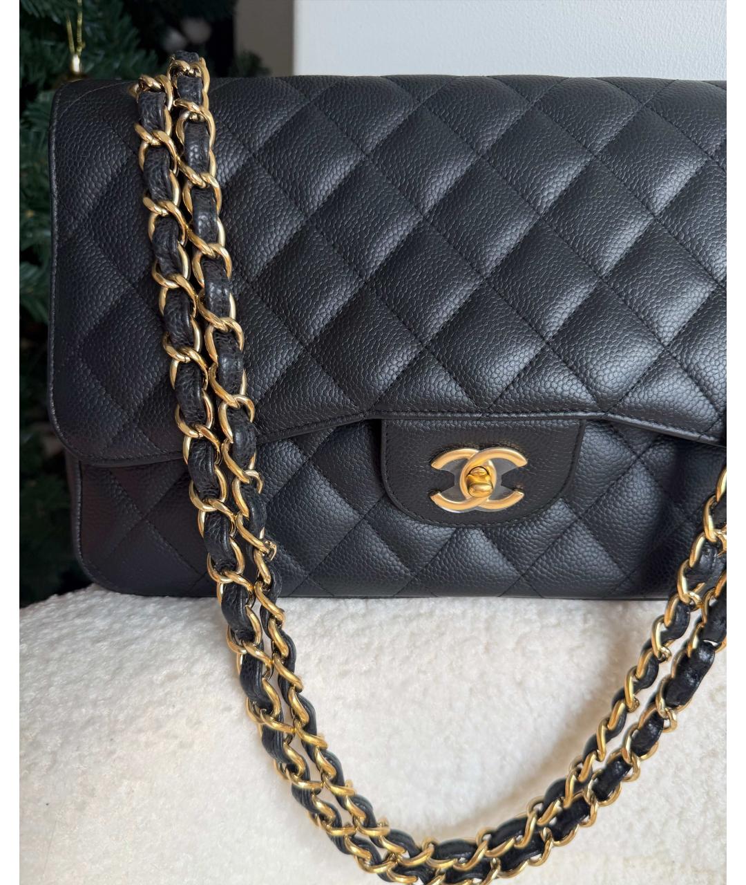 CHANEL Черная кожаная сумка на плечо, фото 3