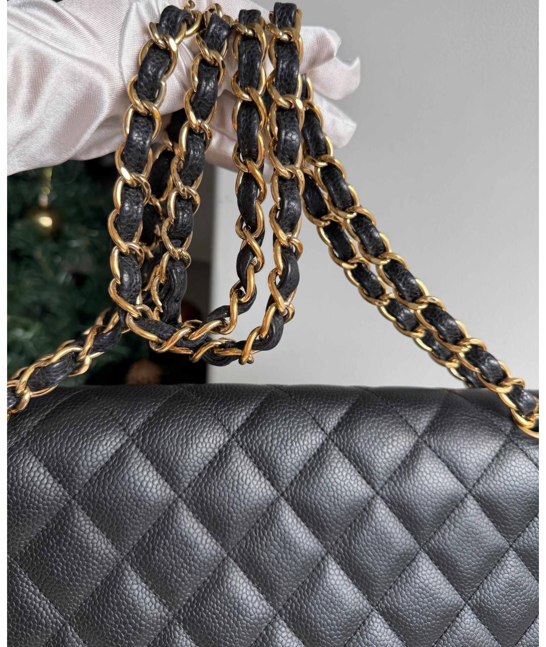 CHANEL Черная кожаная сумка на плечо, фото 4