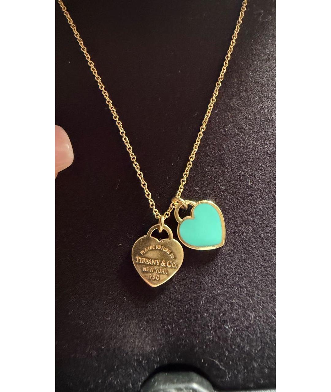 TIFFANY&CO Бирюзовое колье из желтого золота, фото 5