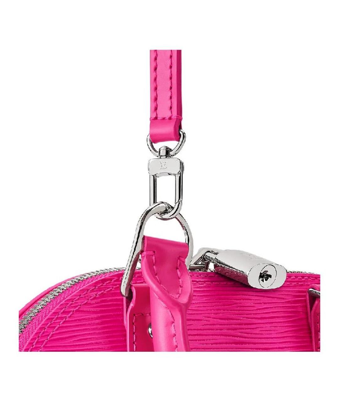 LOUIS VUITTON Фуксия кожаная сумка через плечо, фото 5