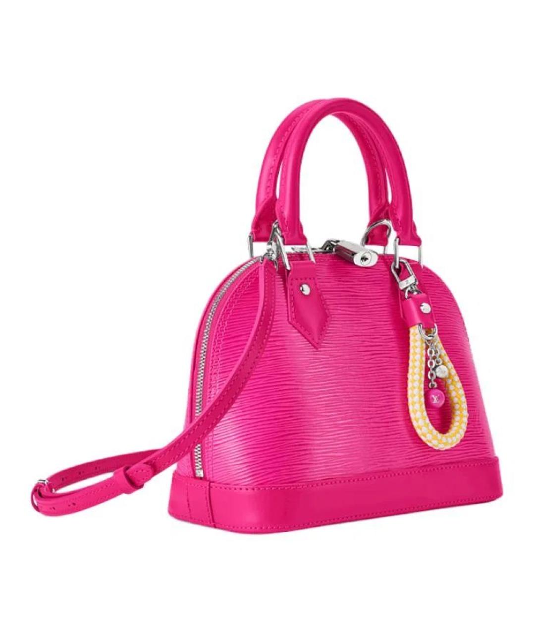 LOUIS VUITTON Фуксия кожаная сумка через плечо, фото 2