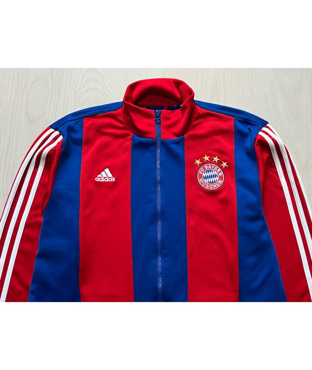 ADIDAS Красная хлопко-эластановая спортивная куртка, фото 3