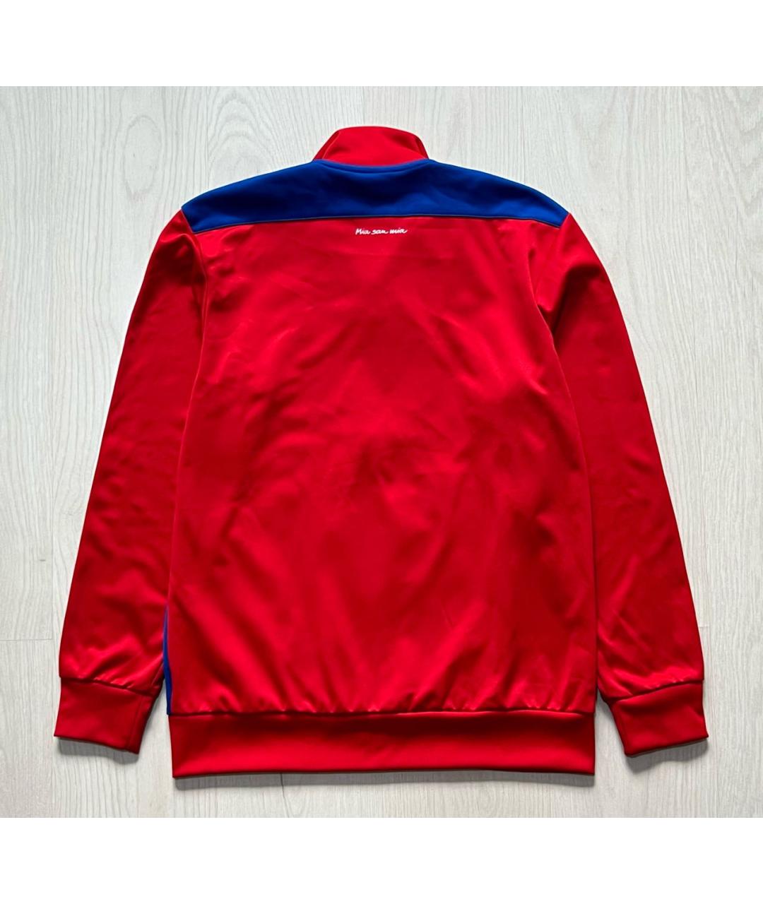 ADIDAS Красная хлопко-эластановая спортивная куртка, фото 2