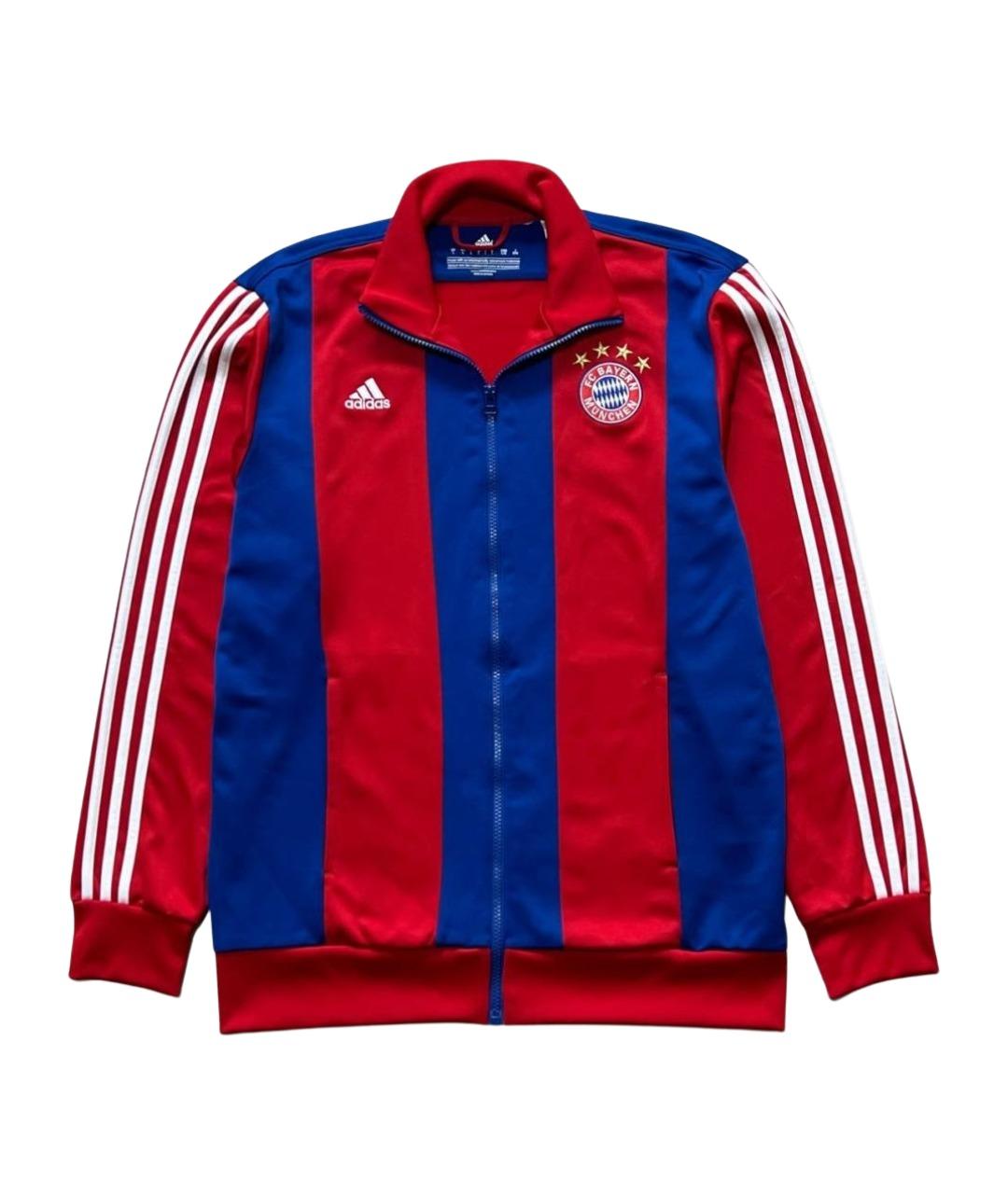 ADIDAS Красная хлопко-эластановая спортивная куртка, фото 1
