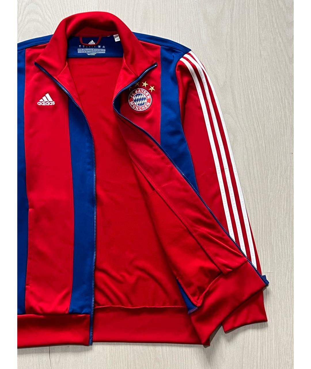 ADIDAS Красная хлопко-эластановая спортивная куртка, фото 5
