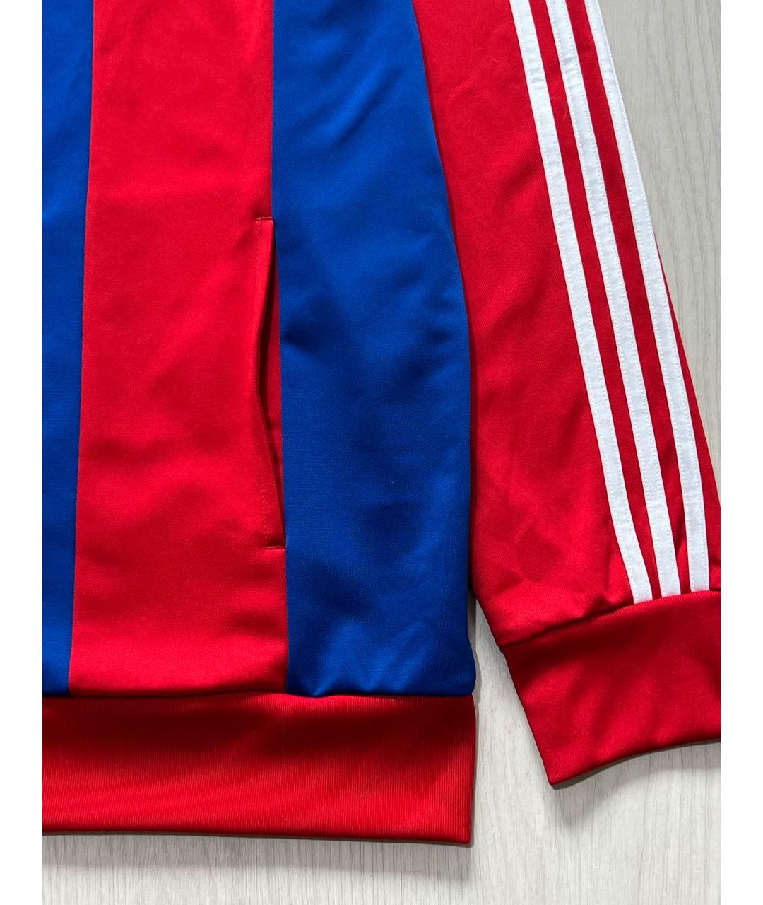 ADIDAS Красная хлопко-эластановая спортивная куртка, фото 7
