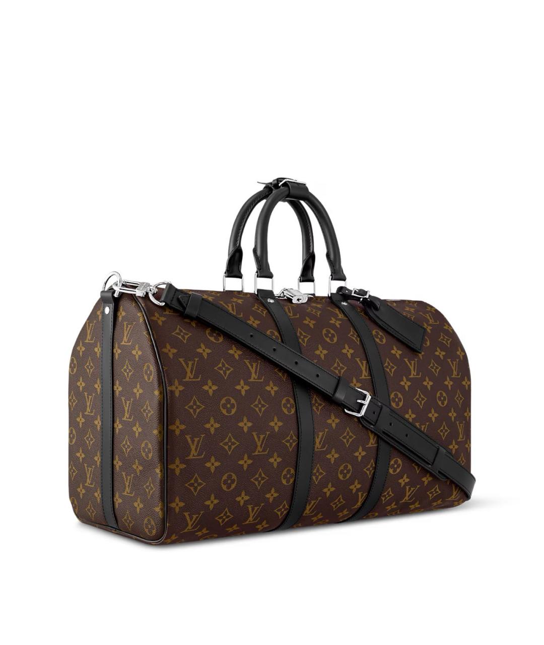 LOUIS VUITTON Коричневая дорожная/спортивная сумка из канвы, фото 2