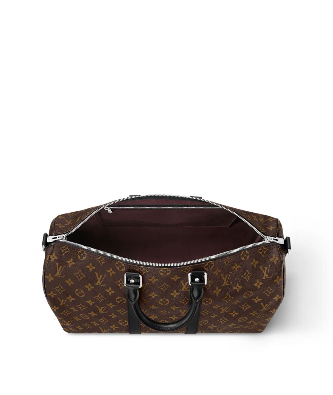 LOUIS VUITTON Коричневая дорожная/спортивная сумка из канвы, фото 3
