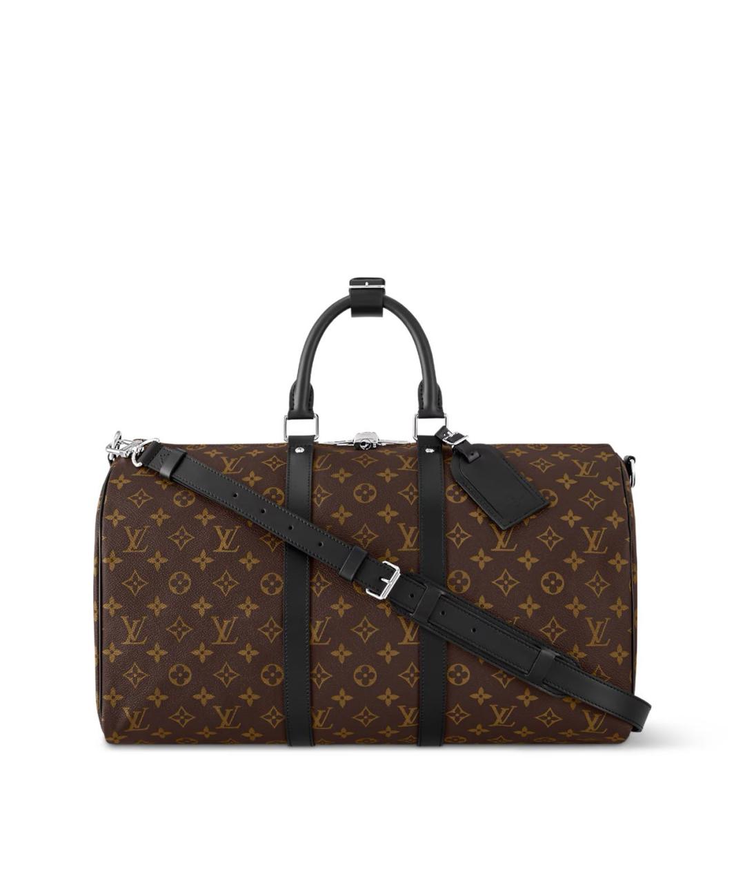 LOUIS VUITTON Коричневая дорожная/спортивная сумка из канвы, фото 5