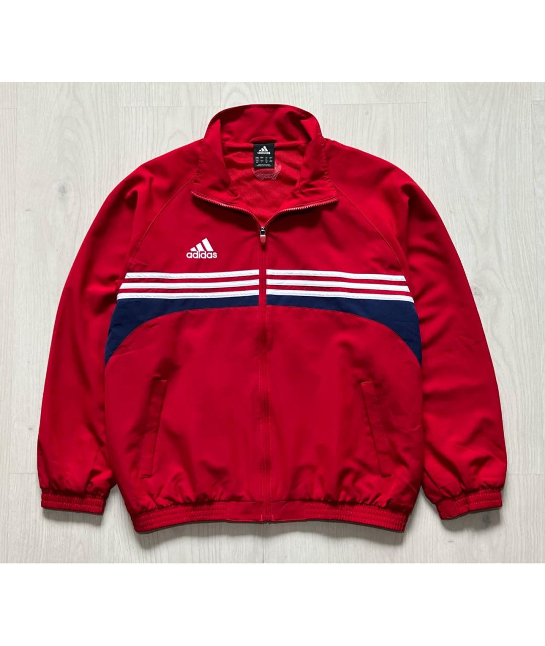 ADIDAS Красная нейлоновая спортивная куртка, фото 8