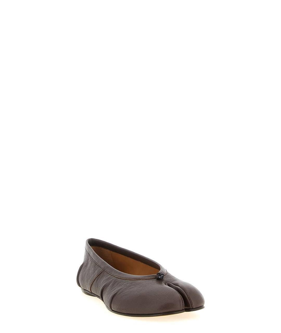 MAISON MARGIELA Коричневые кожаные балетки, фото 3