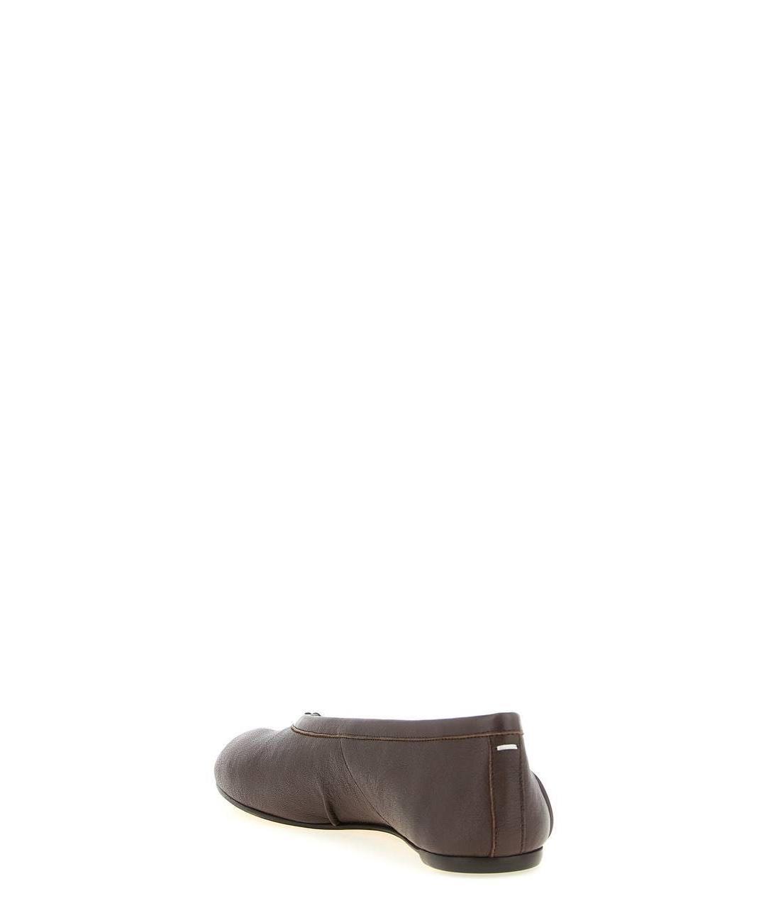 MAISON MARGIELA Коричневые кожаные балетки, фото 4