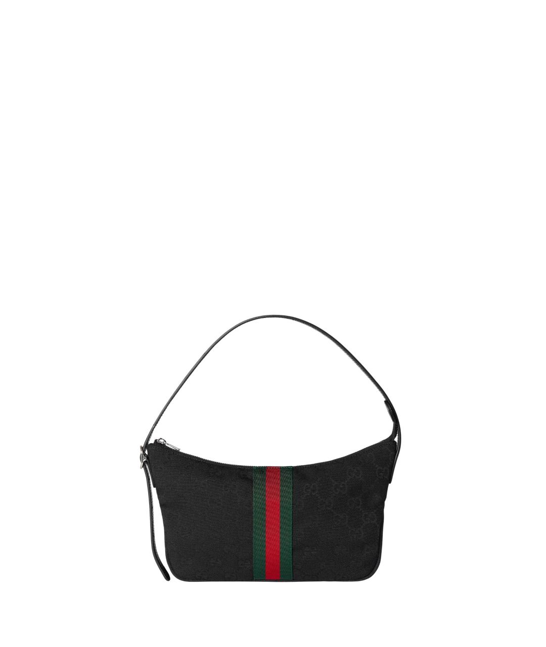 GUCCI Черная жаккардовая сумка на плечо, фото 5