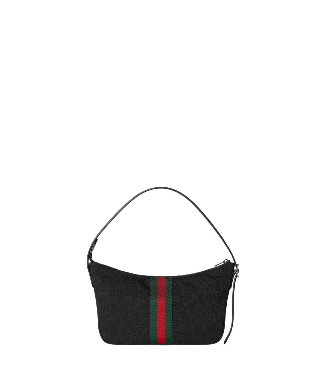 GUCCI Черная жаккардовая сумка на плечо, фото 2