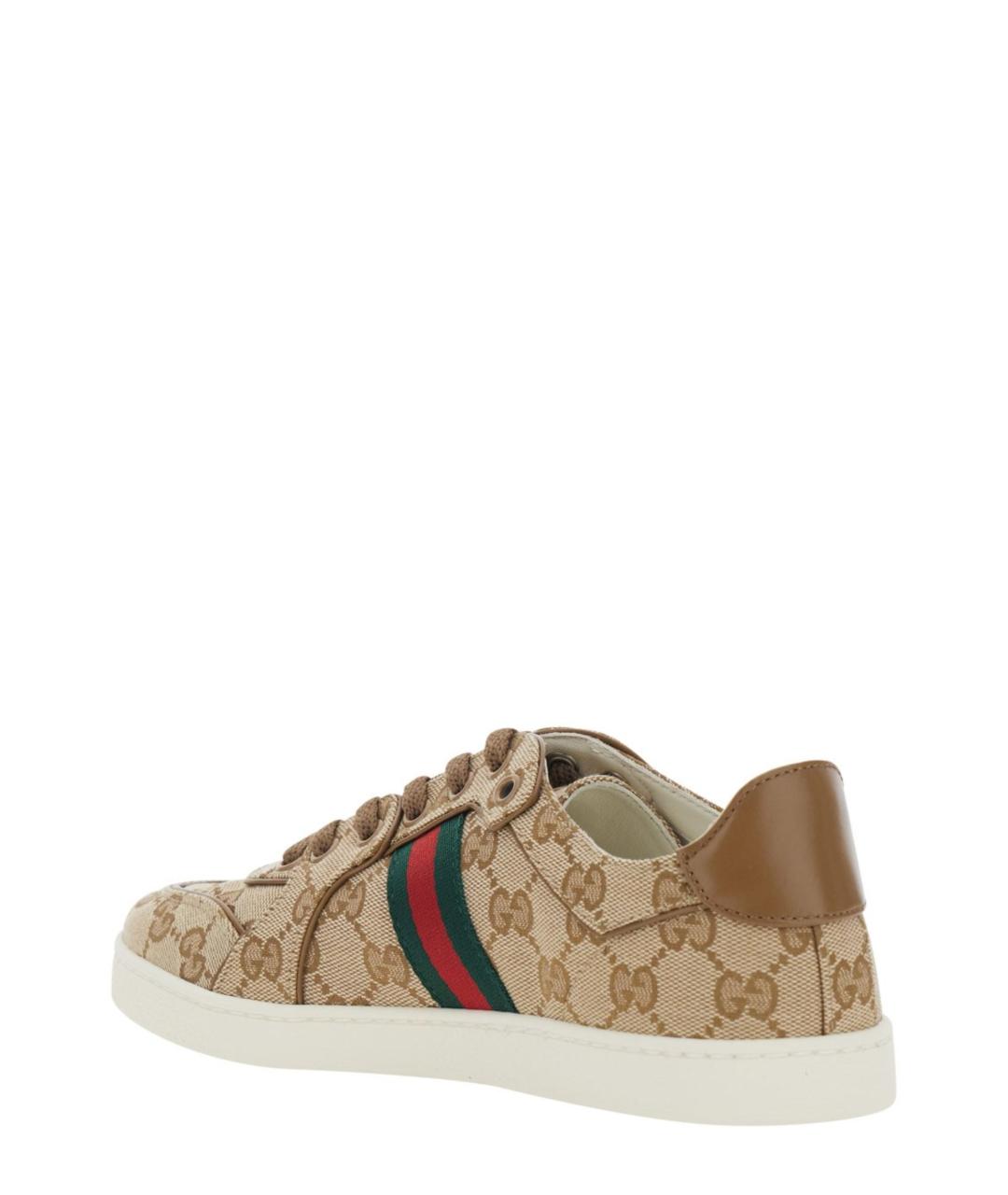 GUCCI Бежевые текстильные кеды, фото 3