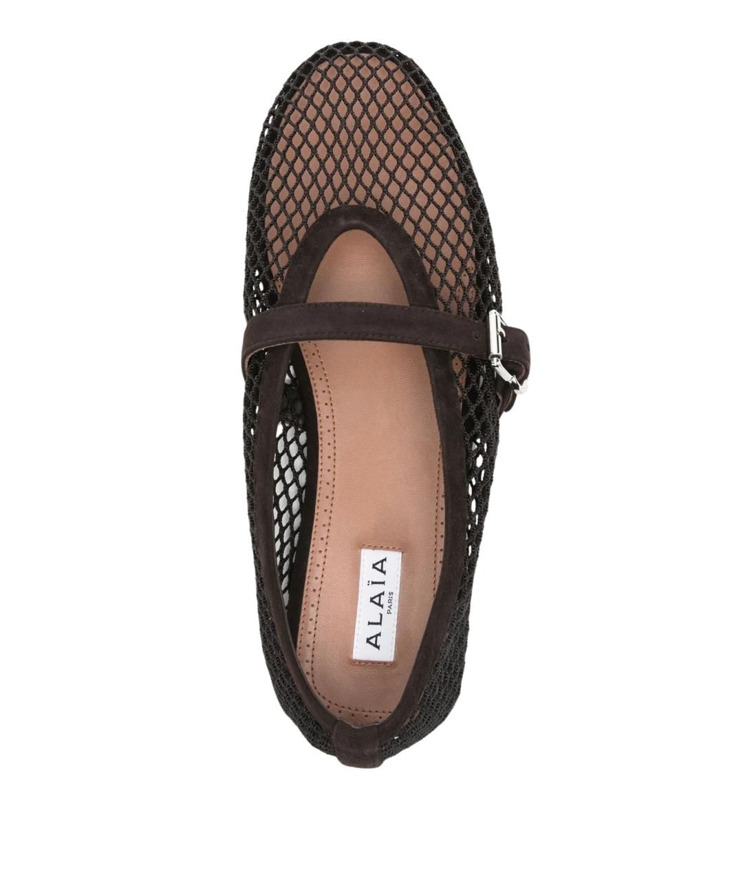 ALAIA Коричневые текстильные балетки, фото 4