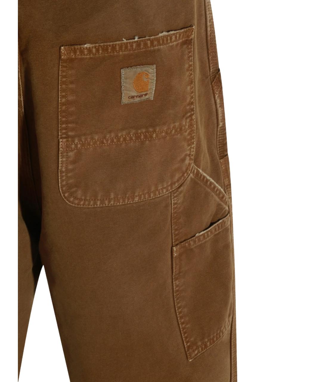 CARHARTT WIP Коричневые хлопковые прямые джинсы, фото 4