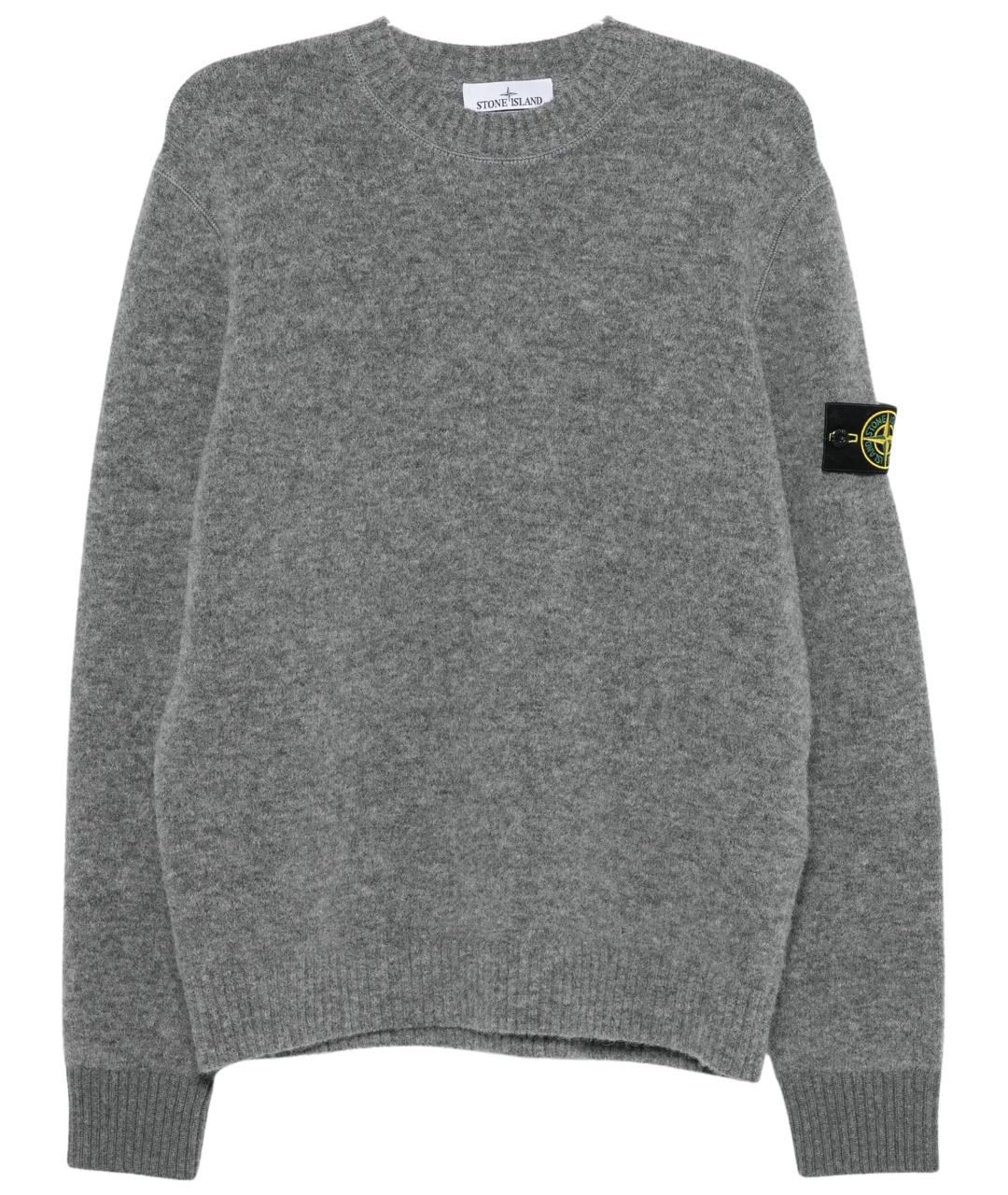 STONE ISLAND Серый шерстяной джемпер / свитер, фото 1