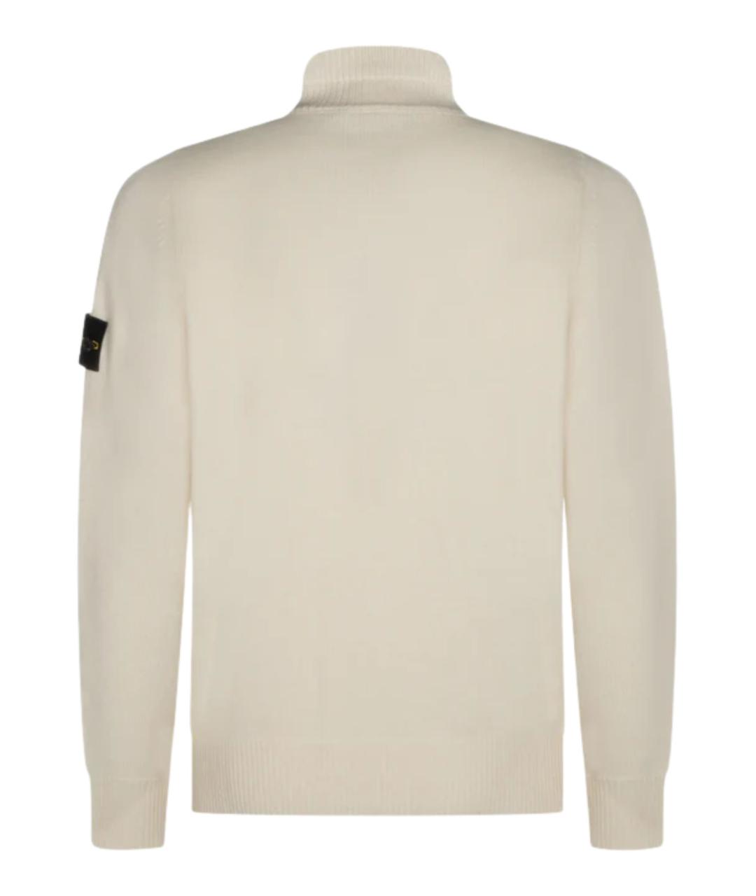 STONE ISLAND Бежевый полиамидовый джемпер / свитер, фото 2