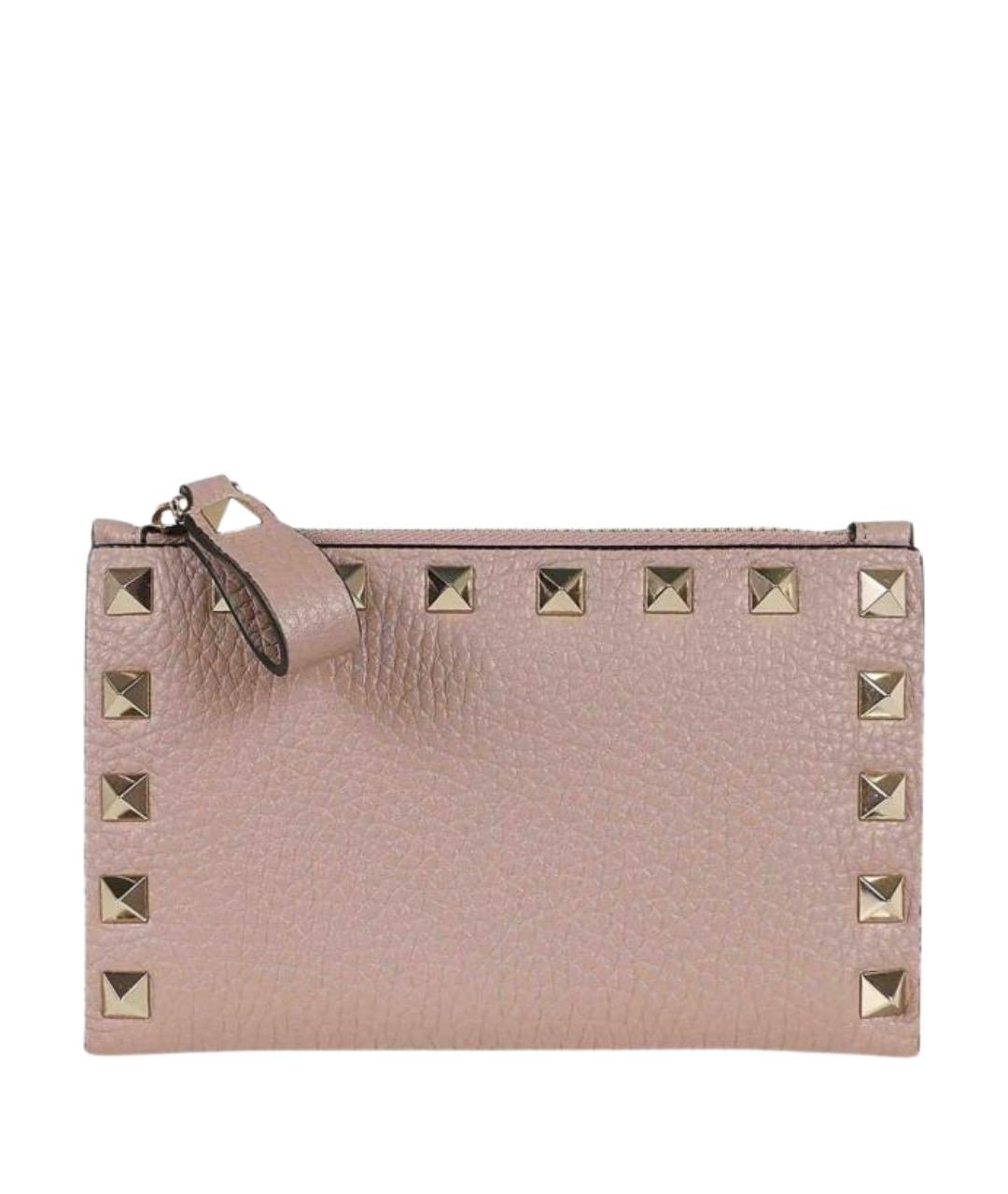 VALENTINO Розовый кожаный кошелек, фото 1