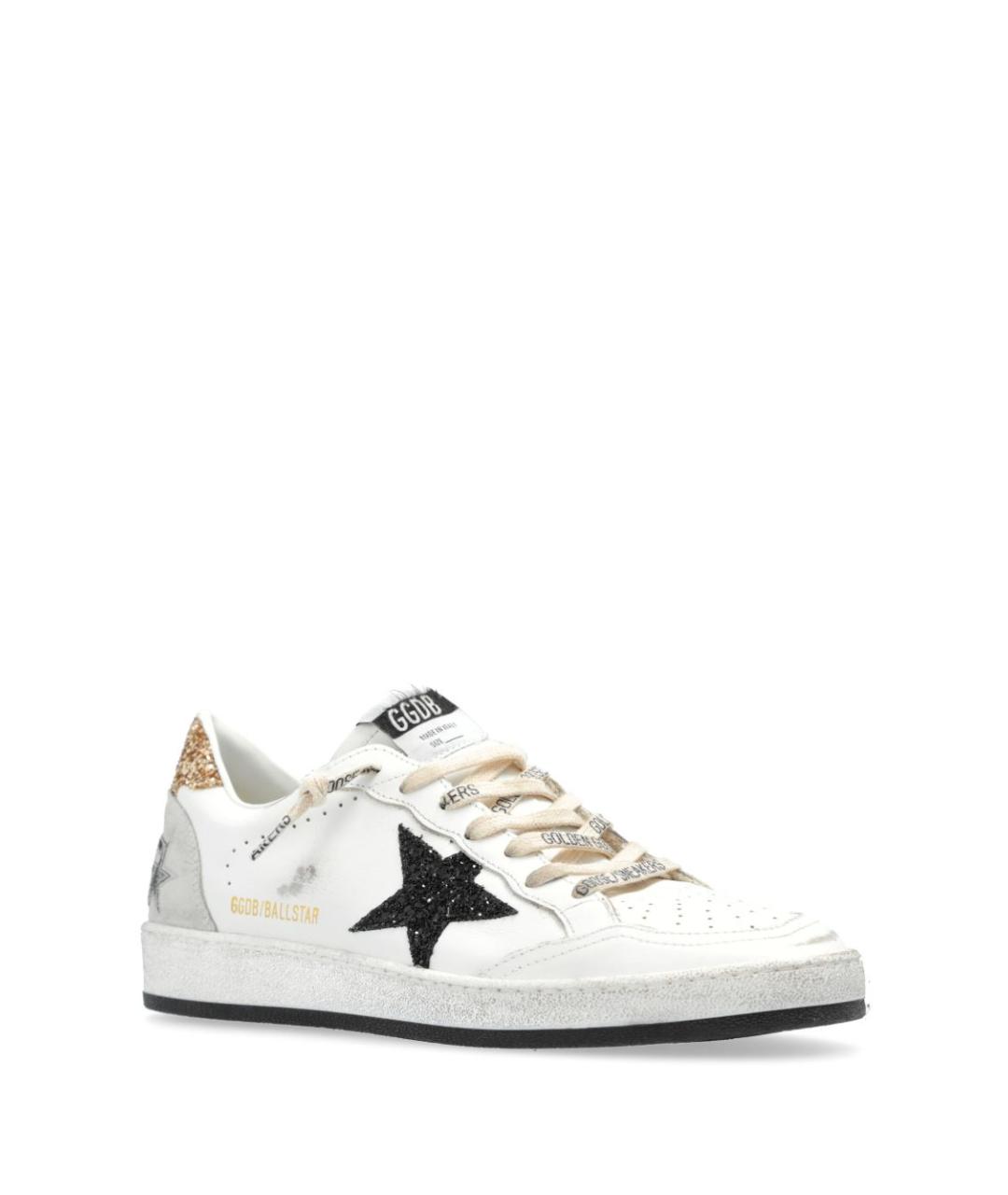 GOLDEN GOOSE Белые кожаные кеды, фото 2