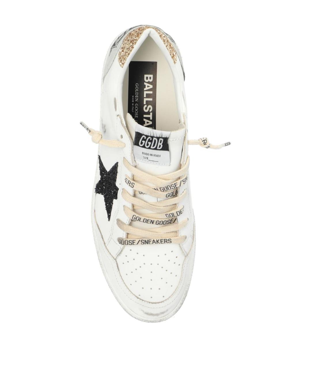 GOLDEN GOOSE Белые кожаные кеды, фото 4