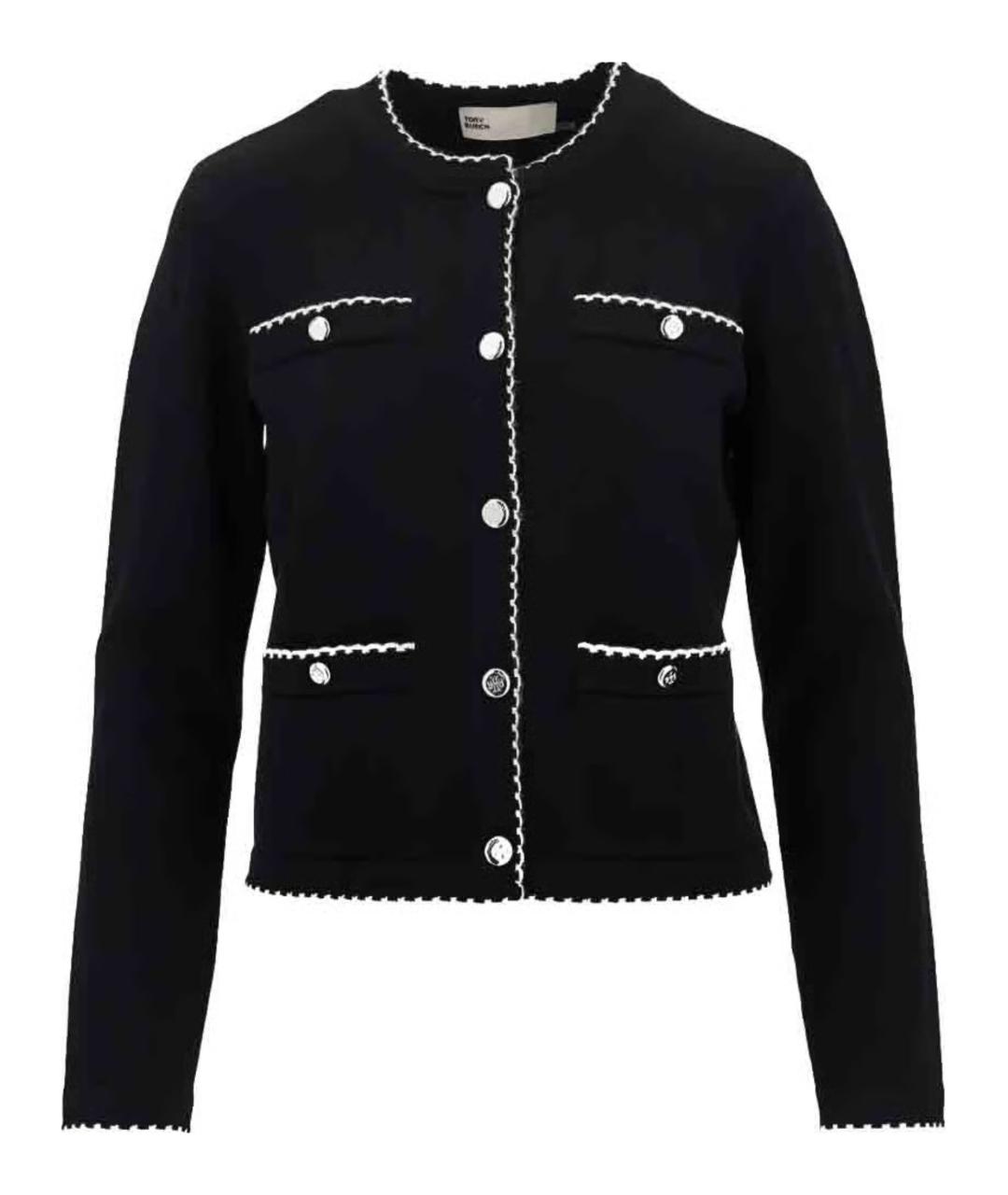 TORY BURCH Черный шерстяной кардиган, фото 1