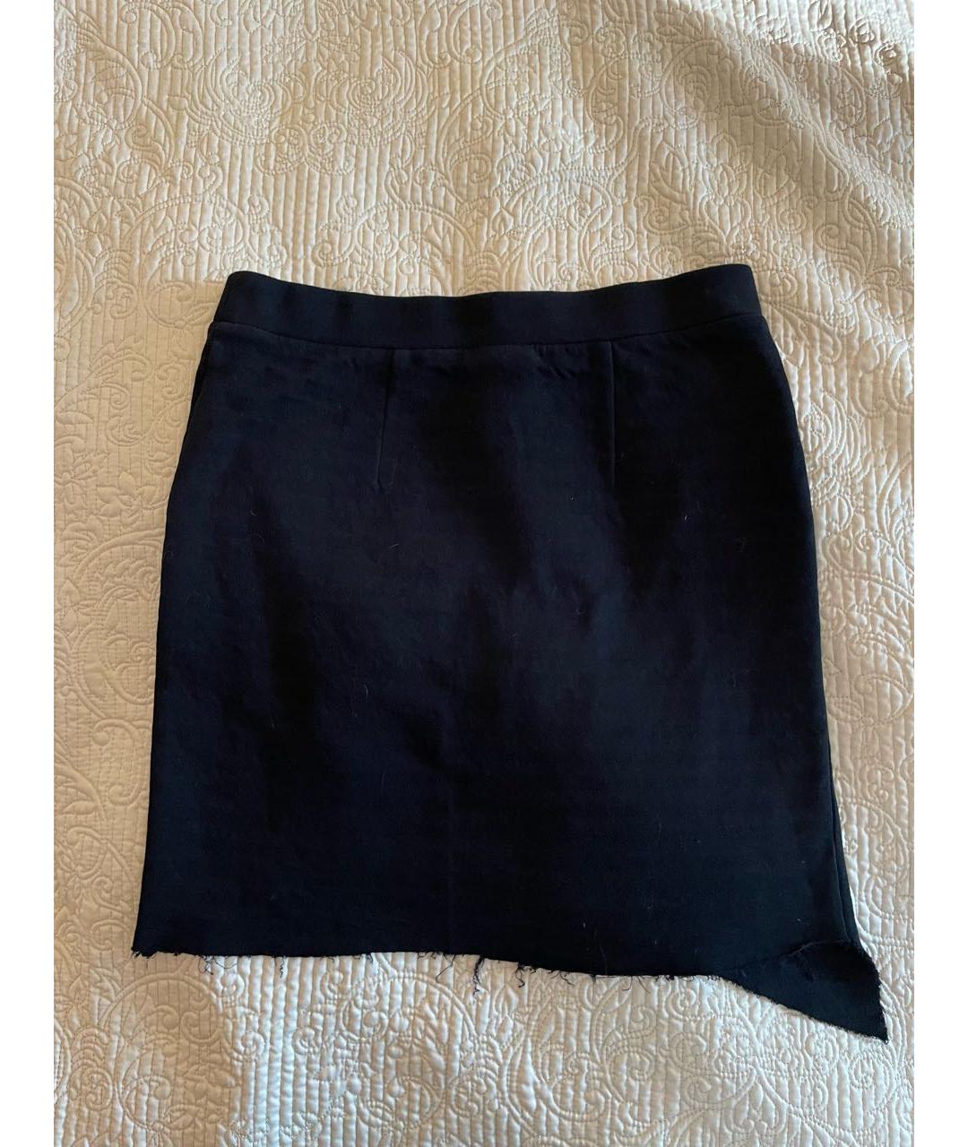 THOM KROM Черная хлопковая юбка мини, фото 3