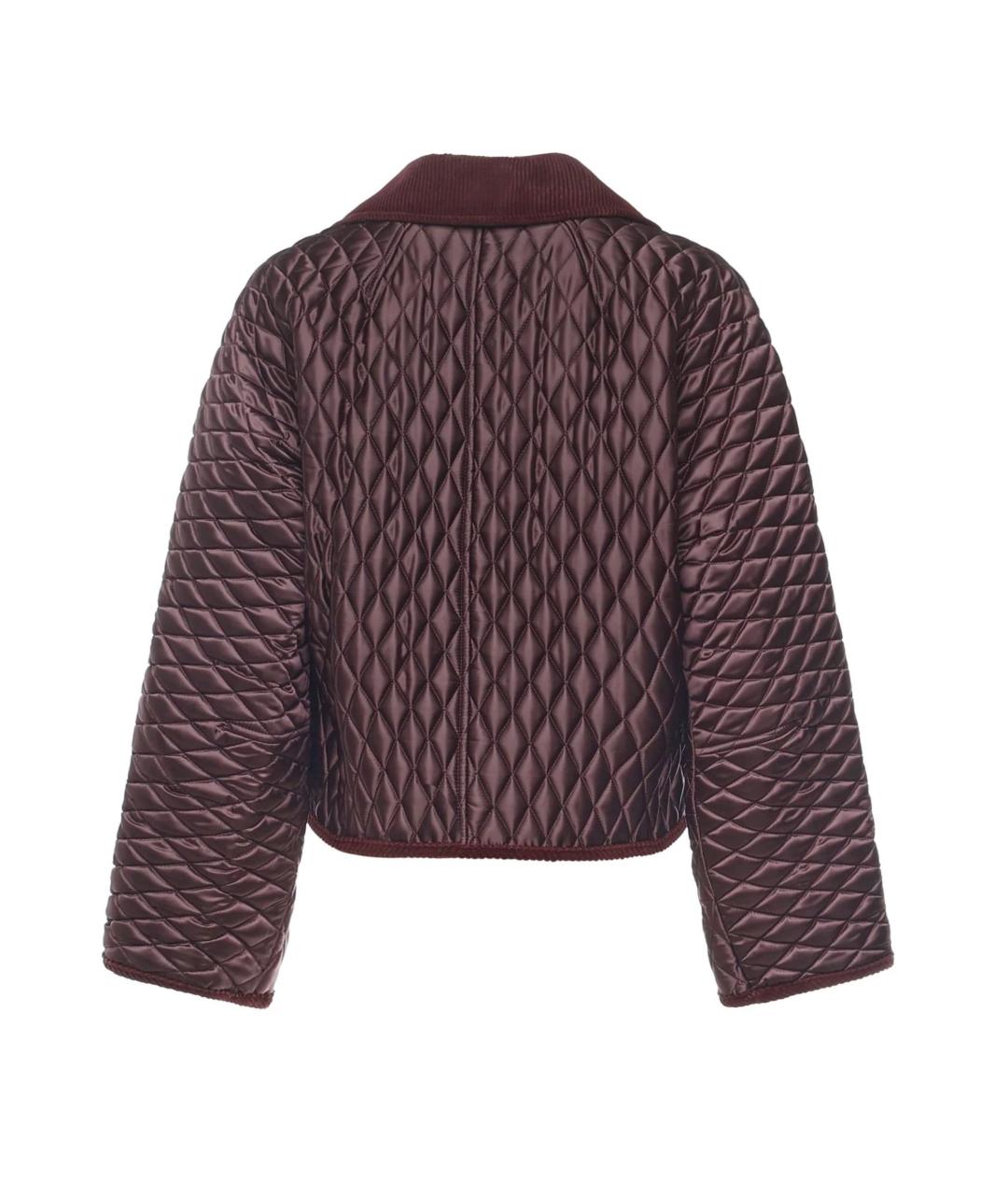 BURBERRY Бордовая полиамидовая куртка, фото 2