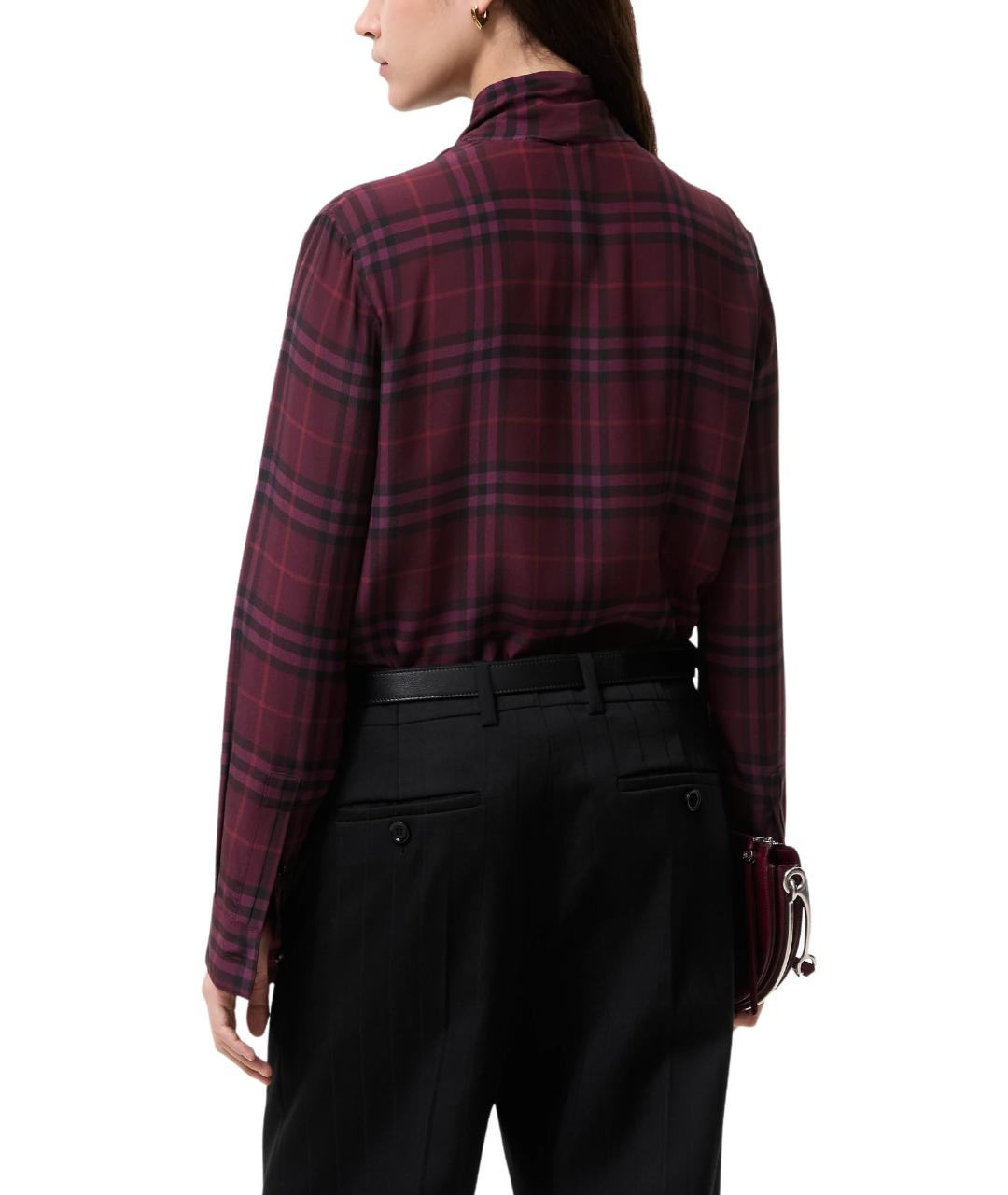BURBERRY Фиолетовая шелковая рубашка, фото 3