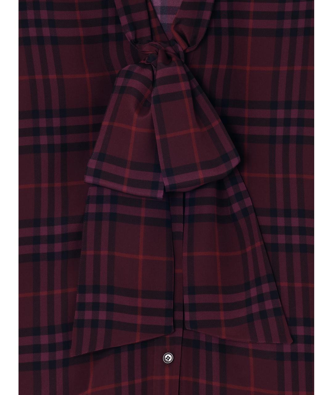 BURBERRY Фиолетовая шелковая рубашка, фото 4