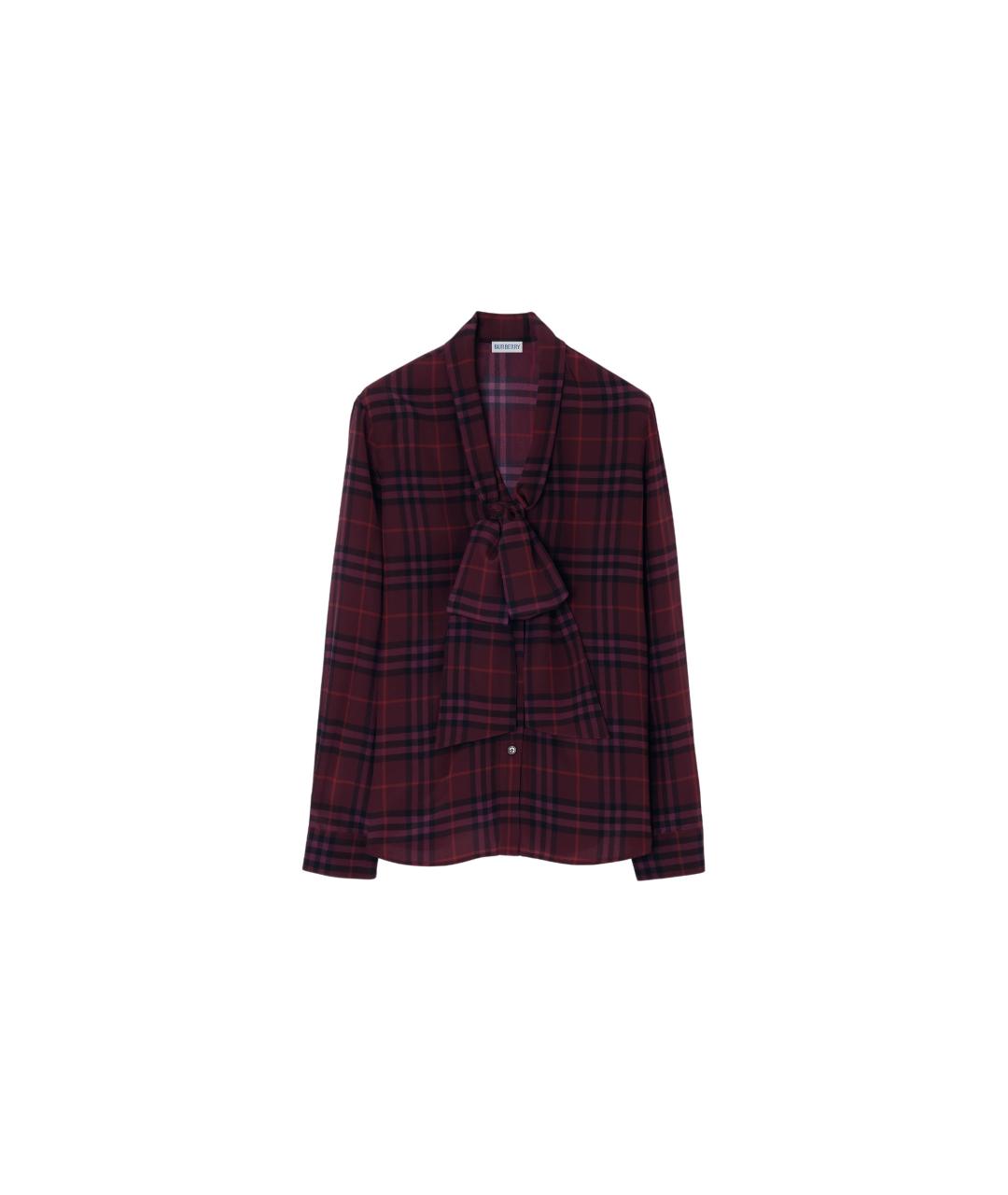 BURBERRY Фиолетовая шелковая рубашка, фото 5