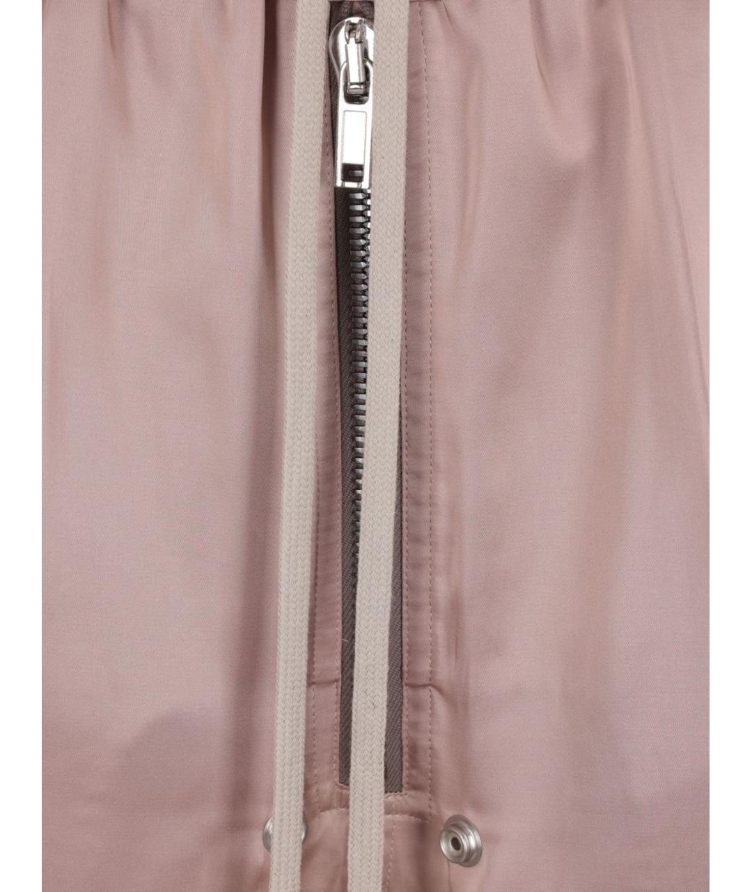 RICK OWENS Розовые вискозные прямые брюки, фото 3