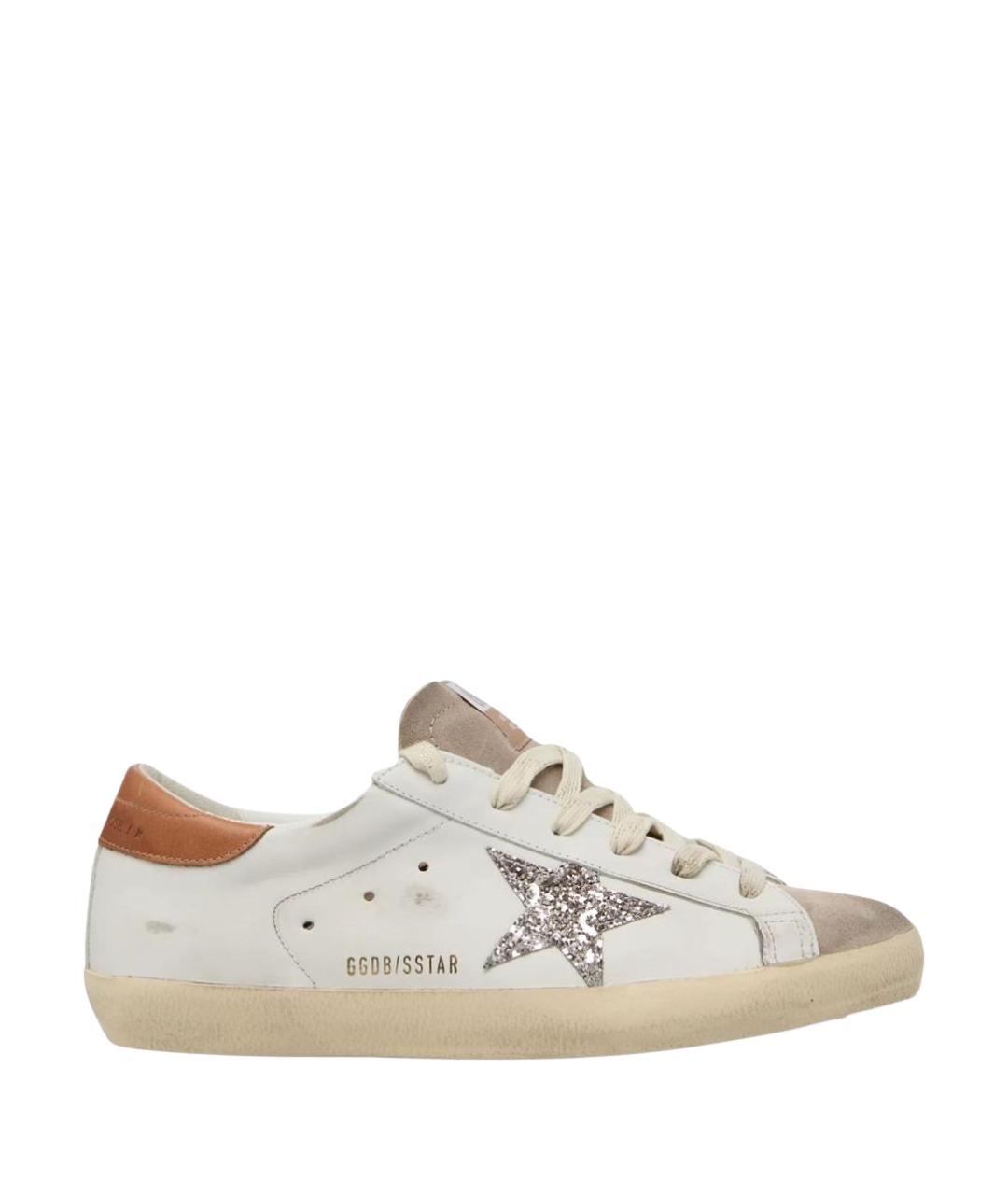 GOLDEN GOOSE Белые кожаные кеды, фото 1