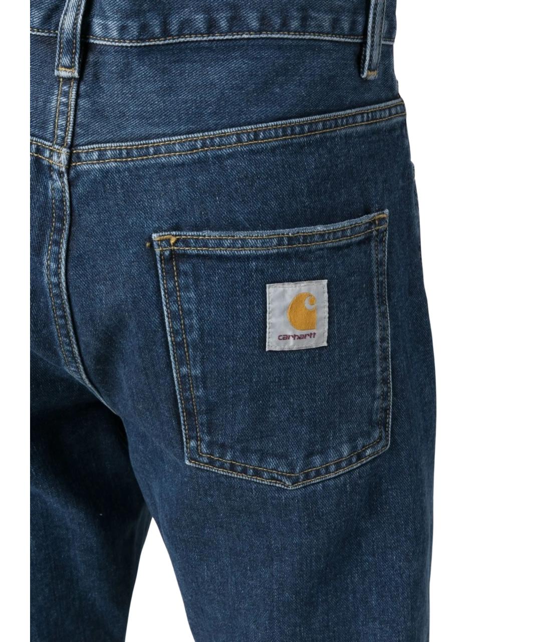 CARHARTT WIP Синие хлопковые прямые джинсы, фото 4