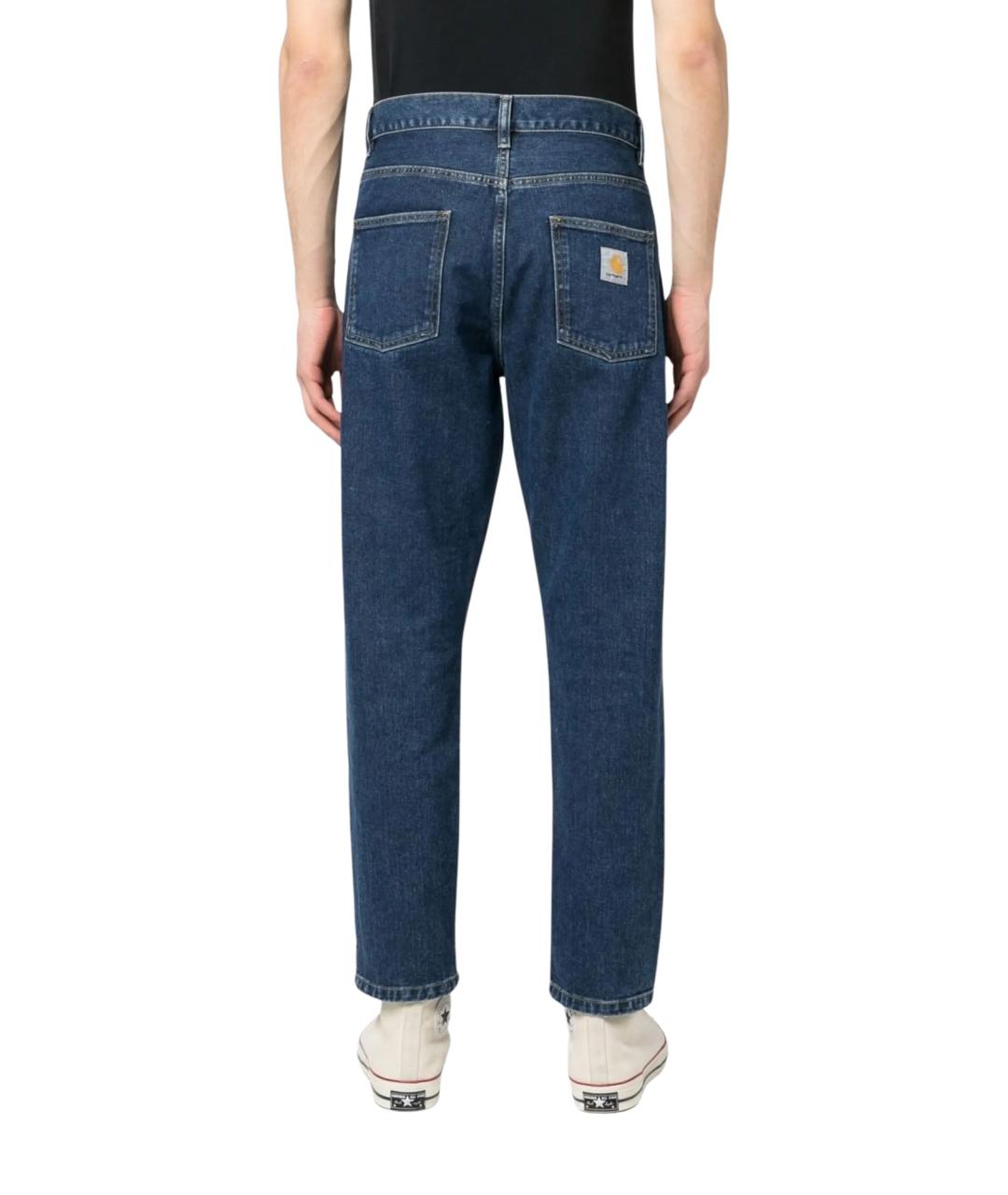 CARHARTT WIP Синие хлопковые прямые джинсы, фото 3