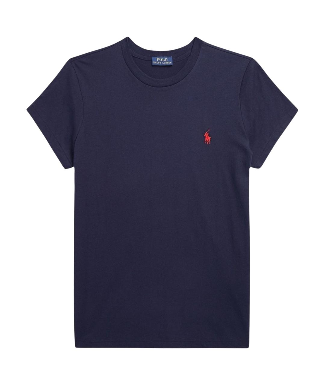 RALPH LAUREN Синяя хлопковая футболка, фото 1
