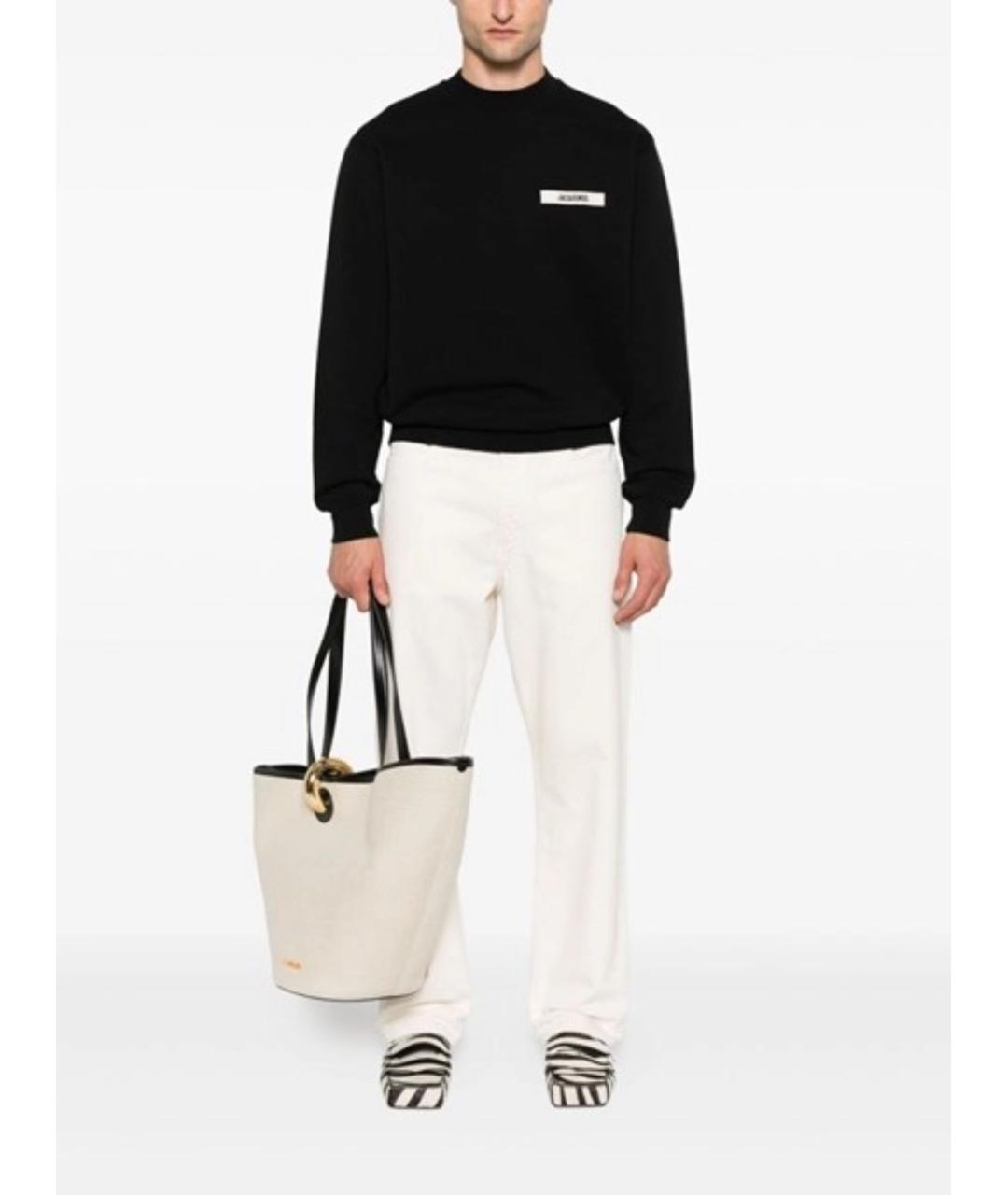 JACQUEMUS Черный хлопковый джемпер / свитер, фото 4