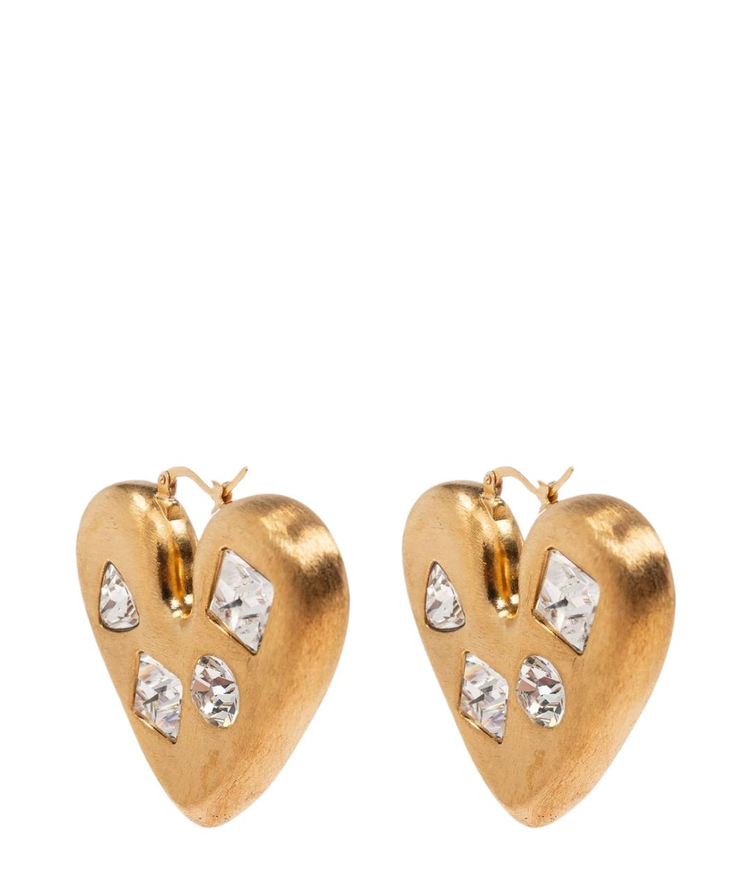 JACQUEMUS Золотые латунные серьги, фото 1