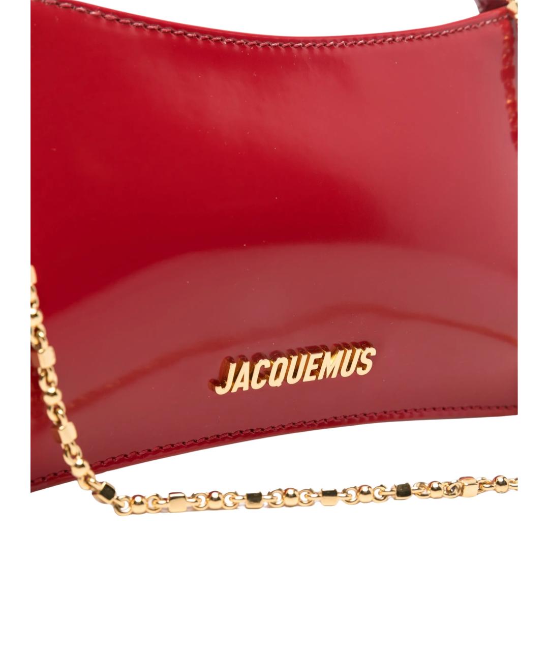 JACQUEMUS Красная кожаная сумка через плечо, фото 3