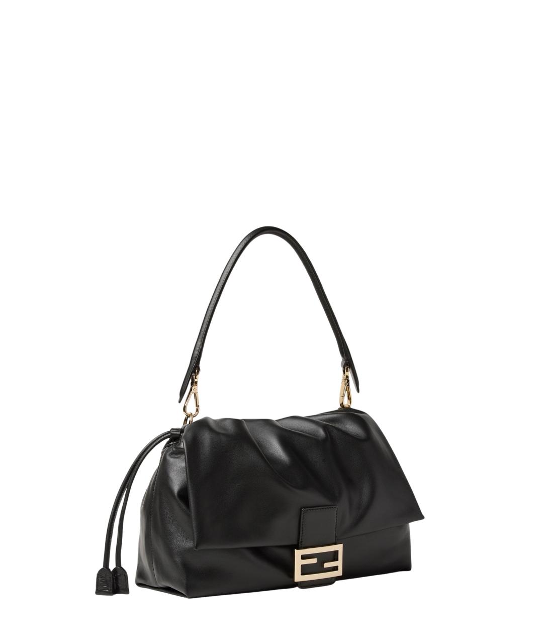 FENDI Черная кожаная сумка через плечо, фото 2