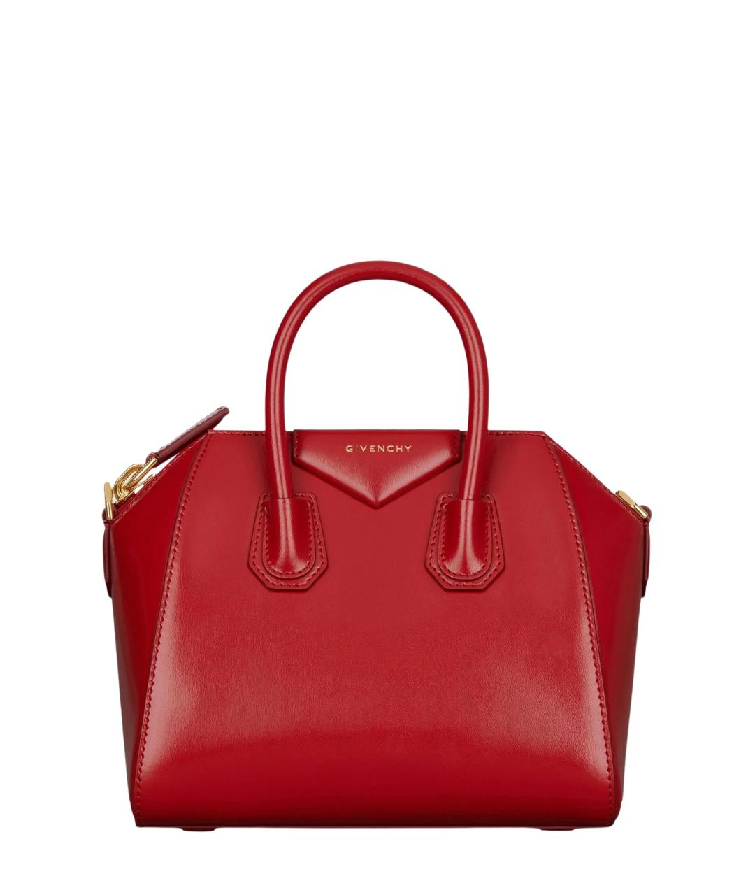 GIVENCHY Красная кожаная сумка тоут, фото 1