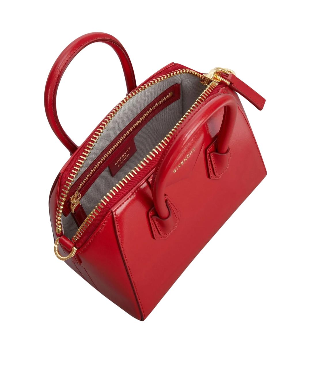 GIVENCHY Красная кожаная сумка тоут, фото 3